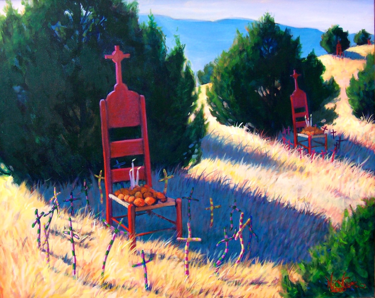Chair Offering II — painting by Neil H. Cronk