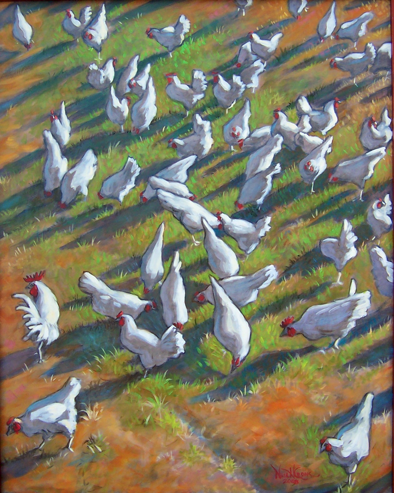 Constellation of Chickens — painting by Neil H. Cronk
