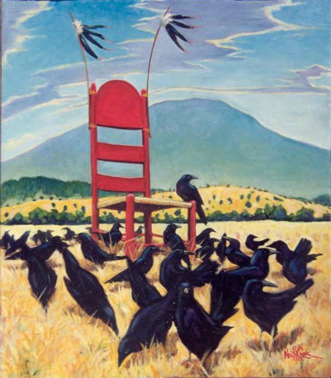 Crow Chair — painting by Neil H. Cronk
