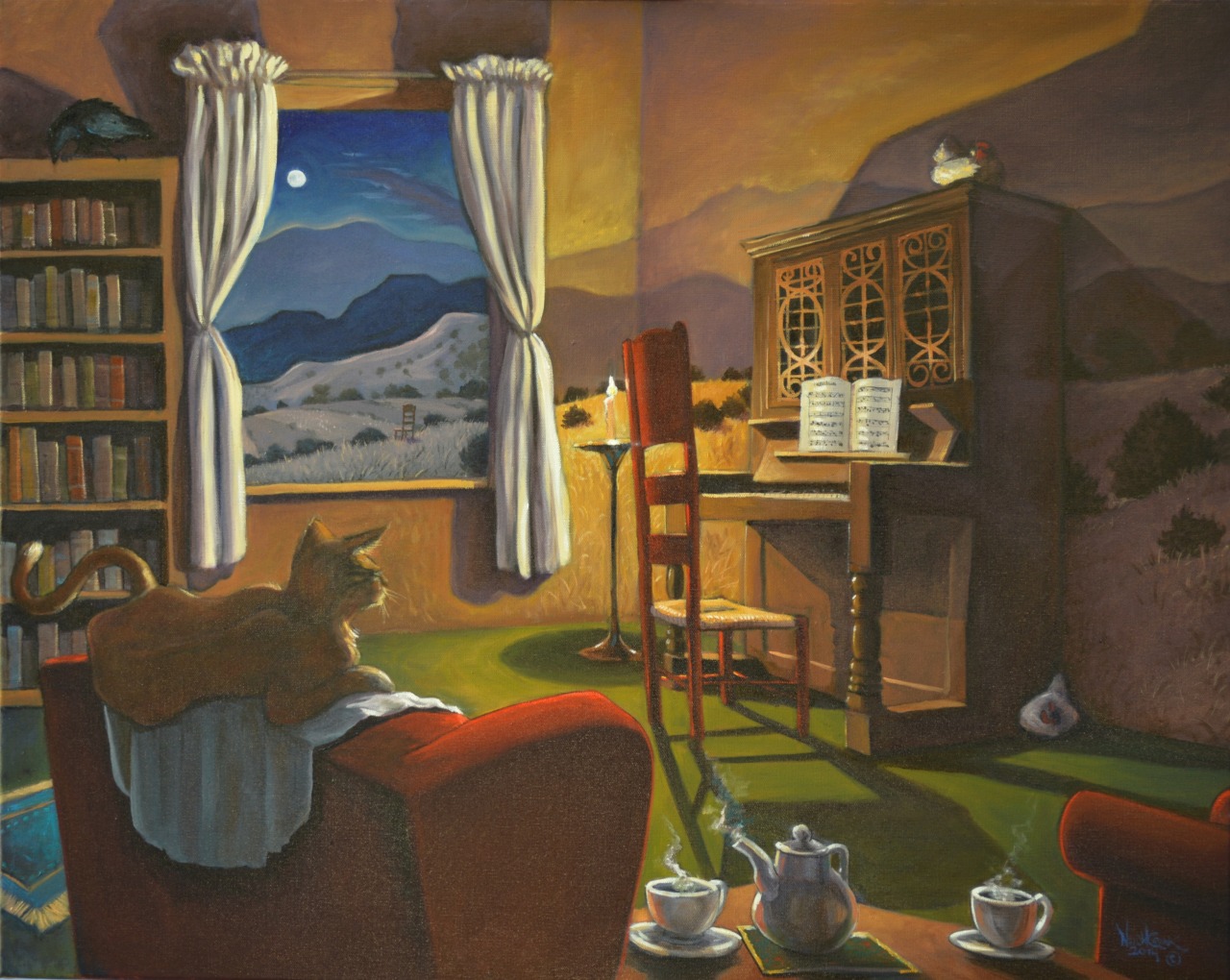 El Piano — painting by Neil H. Cronk