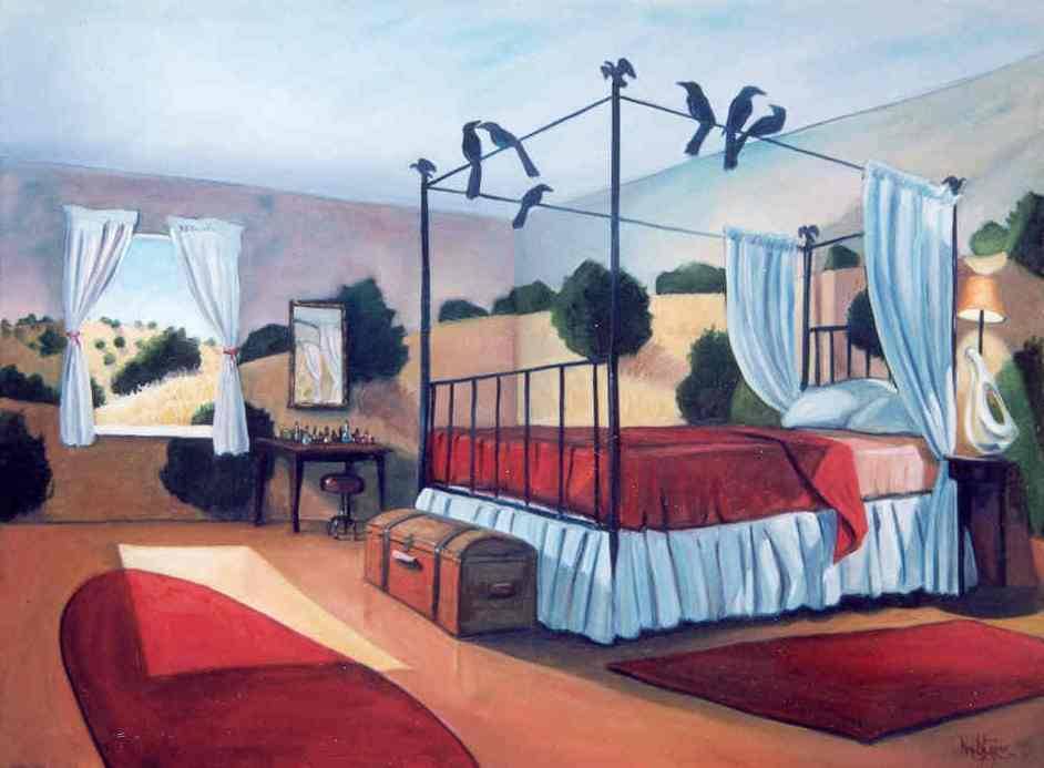 Four Poster Bed — painting by Neil H. Cronk