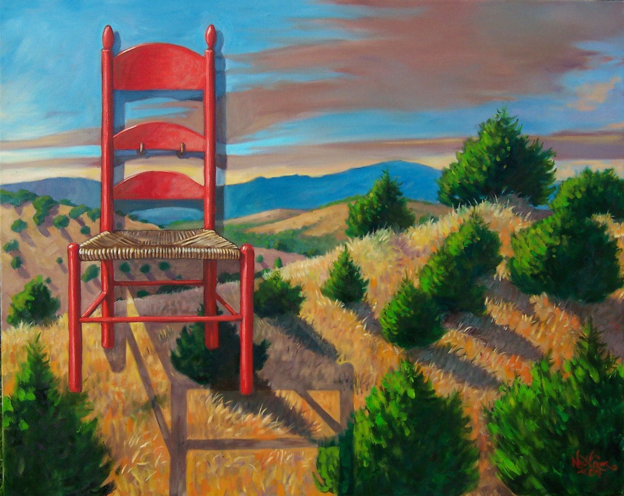 Hanging Chair — painting by Neil H. Cronk
