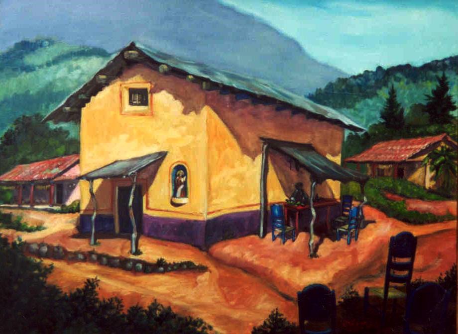 La Capilla, El Paso del Molino, Michoacán — painting by Neil H. Cronk