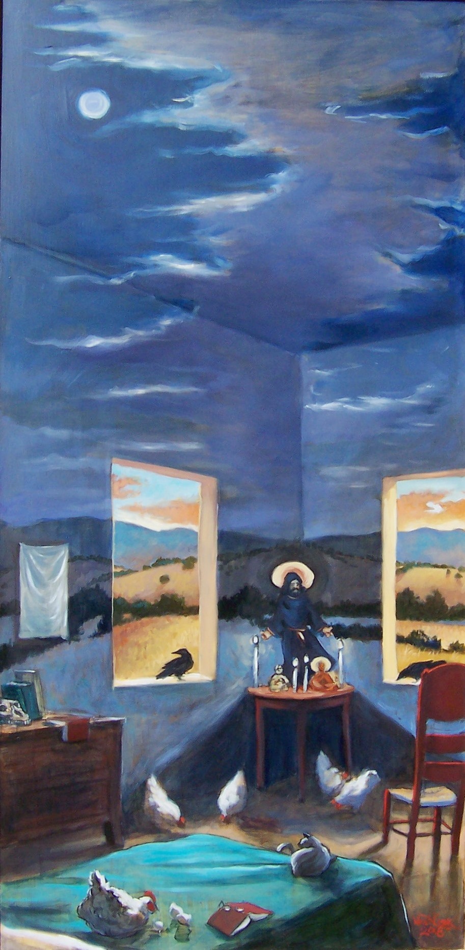 Martin Likes to Think About Things — painting by Neil H. Cronk