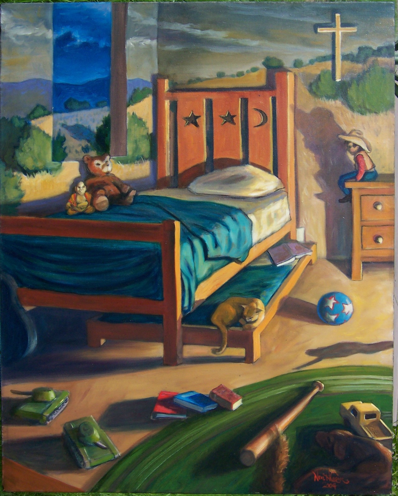 Midnite in Teddy's Room — painting by Neil H. Cronk