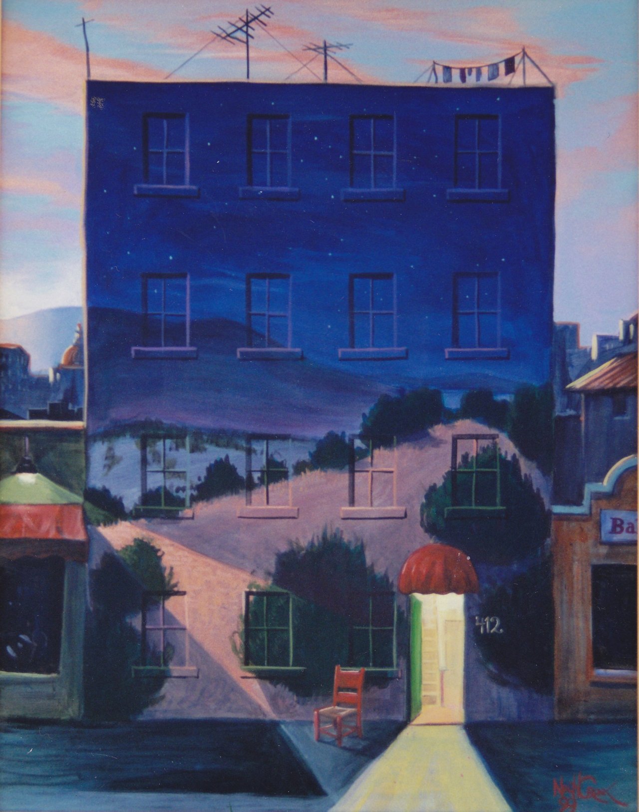 Past & Present — painting by Neil H. Cronk
