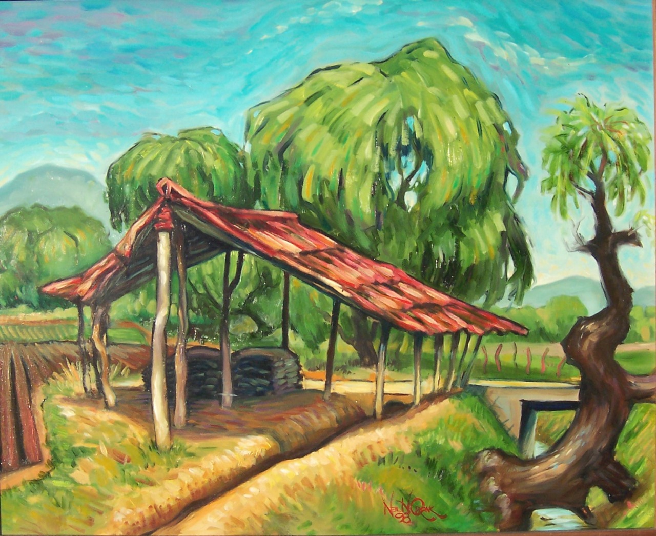 Ranchito de las Fresas — painting by Neil H. Cronk