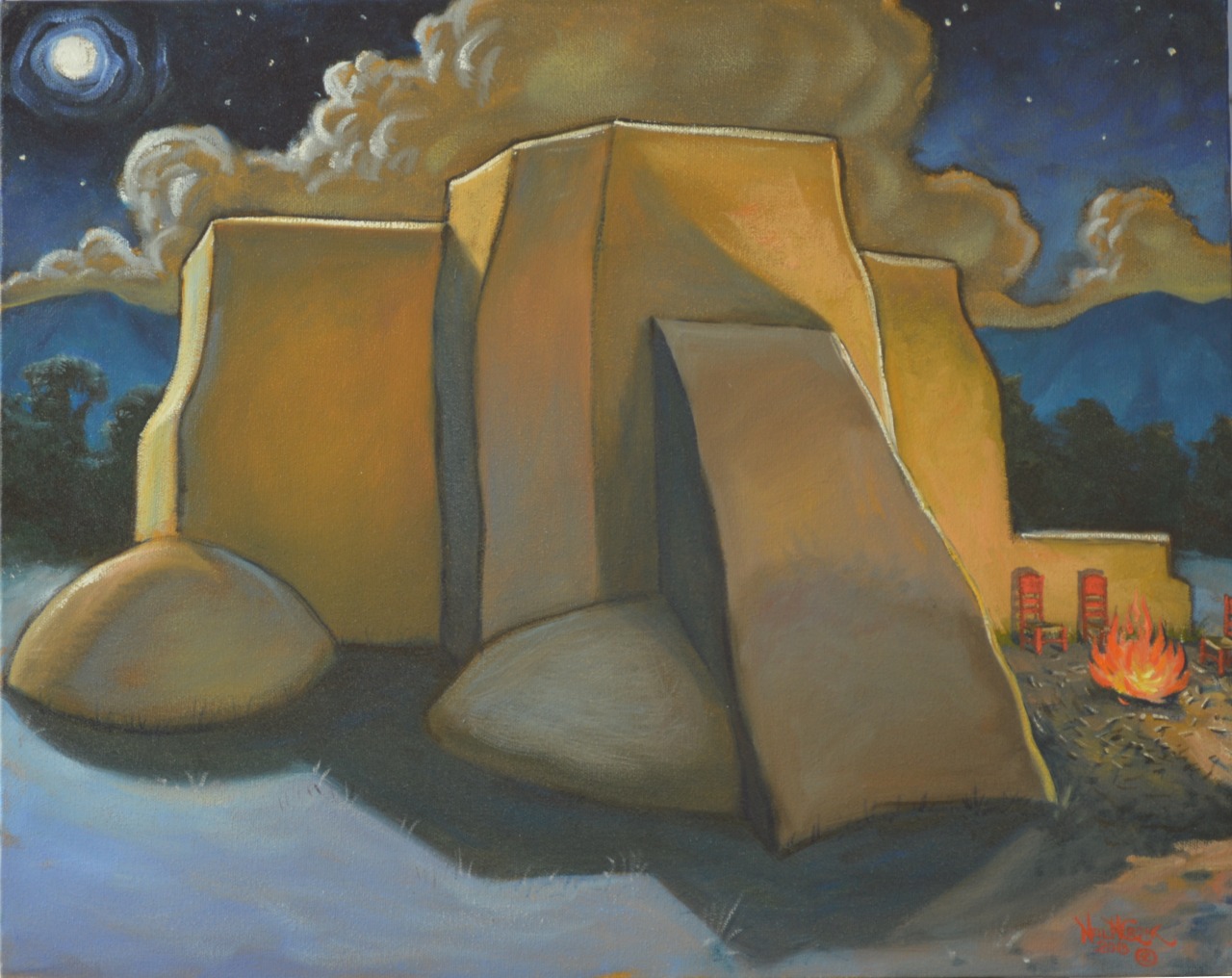 San Francisco de Asís, Rancho de Taos — painting by Neil H. Cronk